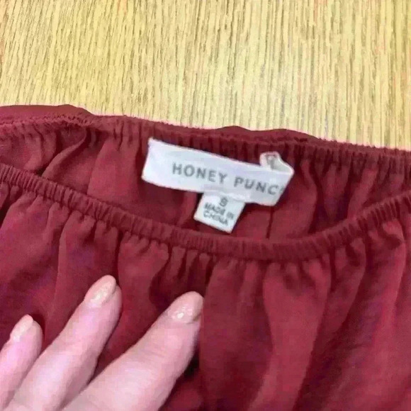 Honey Punch Strapless Short Satin Romper Size Small - Picture 3 of 3